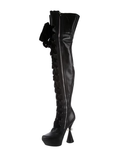 louis vuitton high boots|Louis Vuitton thigh high boots.